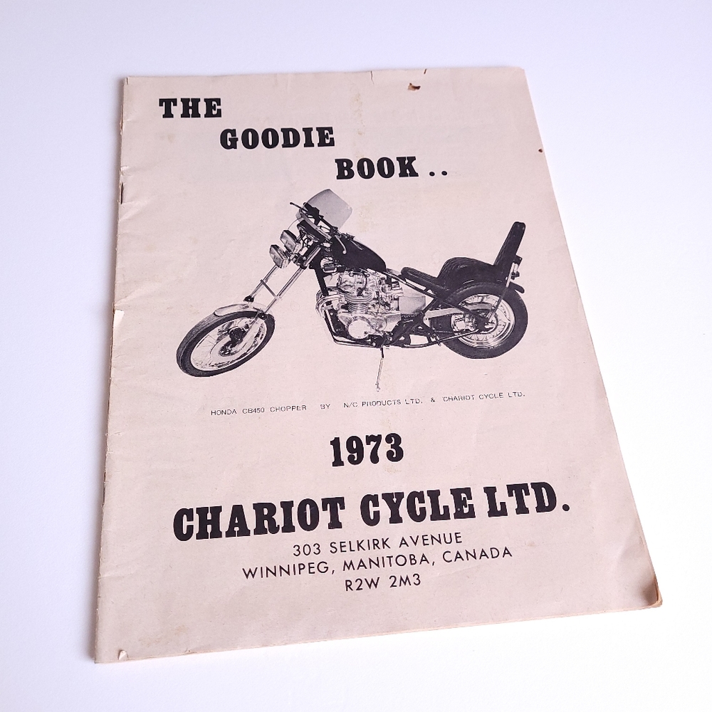 1973 Chariot Cycle Ltd / Motorcycle Shopping Book / Vintage